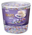Produktbild: Milka Naps Mix Dose Alpenmilch Haselnuss Erdbeer Creme Cacao fürs Büro 1000g