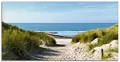 Produktbild: ARTland Wanddeko Glasbilder Wandbild Glas Bild einteilig 100x50 cm Querformat Strand Meer Küste Nordsee Sand Dünen Natur Landschaft Maritim T9EX