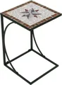 Produktbild: Garden Pleasure Gartentisch Amarillo braun, grau, rot, beige quadratisch 35,0 x 35,0 x 53,0 cm