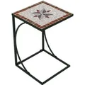 Produktbild: Garden Pleasure Gartentisch AMARILLO Quadratisch Braun-Grau 35 cm x 35 cm