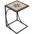 Produktbild: Gardenson Gartenbeistelltisch, Mehrfarbig, Metall, Keramik, quadratisch, C-Form, 35x53x35 cm, Stauraum, gastro- und objekttauglich, wetterfest, UV-beständig, regenabweisend, Gartenmöbel, Gartentische, Beistelltische outdoor