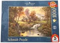 Produktbild: Schmidt Puzzle Holzhaus am Bach Thomas Kinkade Painter of Life 1000 Teile 58445