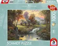 Produktbild: Idyllisches Holzhaus am Bach von Thomas Kinkade Schmidt Spiele Puzzle 1000 Teile