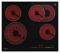 Produktbild: KKT KOLBE Kochfeld Autark Glaskeramik 60 cm | 6,6 kW | 4 Zonen | 9 Stufen | Bräterzone | Dualkochzone | Rahmenlos | Touch Slider | Abschalt-Timer | CH5901RL