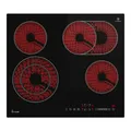 Produktbild: Glaskeramik Kochfeld Autark 60cm 6,6 kW 4 Zonen 9 Stufen Bräterzone