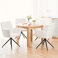 Produktbild: Homestyle4u Esstisch rund Ø 106 cm Braun Esszimmertisch Holztisch Küchentisch Holz Eiche