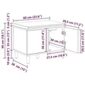 Produktbild: vidaXL Flurbank mit Kissen mit Speicher Schwarze Eiche 60 x 38 x 46 cm