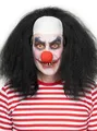 Produktbild: Scary Horrorclown schwarz - Halloween Perücke - Langhaarige Clownsperücke mit