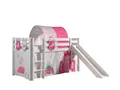 Produktbild: 58 aufm Kessel Kinderbett Spielbett mit Rutsche Karolina 210x218x114 Kinderbett Massivholz Weiß (inkl. Versand, Lieferung bis Verwendungsstelle), Liegefläche 90x200, inkl. Textilset, breite Stufen, Absturzschutz