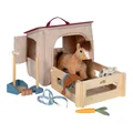 Produktbild: Small Foot Spielset Pferd mit Stall und Zubehör in der Tasche 8336644