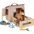 Produktbild: Spielset Pferd mit Stall und Zubehör in der Tasche
