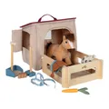 Produktbild: Small Foot - Pferdespielset mit Stall und Zubehör in Tasche