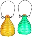 Produktbild: Wenko Maximex Wespenfalle Glas Grün & Gelb 2er-Set, ohne chemische Einsätze, mit