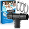 Produktbild: T-Schlauchverbinder inkl. 3x Schlauchschellen für den Pool - 32mm - T-Stück S...