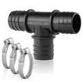 Produktbild: Villkin T-Schlauchverbinder Set 32mm – Inkl. 3x Schlauchschellen | Adapter