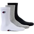 Produktbild: Champion Unisex Socken, 3 Paar - Crew Socken Basic Schwarz/Weiß/Grau EU 43-46