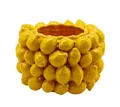 Produktbild: enzo de gasperi Dekovase Zitronenvase mit gelben Zitronen - glasierte Keramik Höhe 22cm Ø 31cm (verschiedene Größen können kombiniert werden)