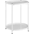 Produktbild: Tectake Beistelltisch Oxford Stahl Rund Mit Abnehmbaren Ablagen  45 50 x 45 50 x 53 cm Weiß