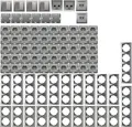 Produktbild: DELPHI Steckdosen Schalter Silber Grau Unterputz KomplettSet 94-teilig I Mit 50x Steckdosen 10x Schalter Netzwerk TV Antenne UP Einbau I Silber