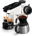 Produktbild: Philips Senseo Kaffeepadmaschine Switch HD6592/04, 2-in-1 Pad und Filterkaffee, 1l Kaffeekanne, aus 26% rec. Plastik