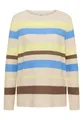 Produktbild: CECIL Longsleeve Cosy Multistripe Boatneck urban taupe melange