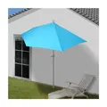 Produktbild: MCW Sonnenschirm halbrund Lorca, Halbschirm Balkonschirm, UV 50+ Polyester/Alu 3kg ~ 270cm türkis ohne Ständer