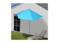 Produktbild: Sonnenschirm halbrund Lorca, Halbschirm Balkonschirm, UV 50+ Polyester/Alu 3kg ~ 270cm türkis ohne Ständer