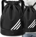 Produktbild: Schwarzer Sportrucksack für das Gymnastiktraining mit Kordelzug