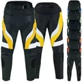 Produktbild: German Wear Motorradhose GW409T (mit 4 Protektoren) Motorradhose Biker Lederhose gelb 54/XL