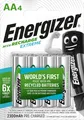 Produktbild: Energizer Akku NiMH, Mignon, AA, HR06, 1.2V/2300mAh Extreme, Pre-charged, Retail Blister (4-Pack) E300624601