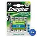 Produktbild: 4x Energizer Accu Recharge Extreme 2300 Aa BP4 Batterie Wiederaufladbar Mignon