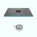 Produktbild: Mai & Mai Duschelement 100x120cm Duschboard befliesbar Duschelemente mit rinne Duschtasse bodeneben Gefälleplatte inkl. Ablaufgarnitur XPS