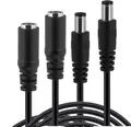 Produktbild: Wicked Chili 2er Set 300cm Verlängerungskabel für Philips Hue Play Lightbar, 3m Verlängerung Light Bar, Lampen Kabel für Netzteil S021LM2400088 (schwarz)