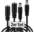 Produktbild: Wicked Chili 3m Netzteil Verlängerungskabel für Hue Play Lightbar (2er Set schwarz) Verlängerungskabel, Hohlstecker , Hohlsteckerbuchse  (300 cm), 3m DC-Verlängerungskabel für Philips Hue Play Lightbar color ambience