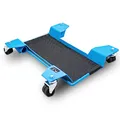 Produktbild: Bituxx Motorrad Rangierhilfe Rangierschiene Rangierplatte Parkhilfe Motorradständer für Zentralständer 60x42x9cm bis 250kg mit 360° Rollen und Rangierbremse
