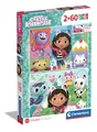 Produktbild: DreamWorks Gabby's Dollhouse - 2 Puzzle mit 60 Teilen für Kinder ab 4 Jahren, Buntes Kinderpuzzle mit besonderer Leuchtkraft, 24804 von Clementoni