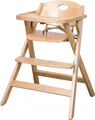 Produktbild: roba Klapphochstuhl, Hochstuhl platzsparend klappbar, Baby- & Kinderhochstuhl Holz natur