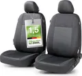 Produktbild: WALSER Premium Autositzbezüge Ardwell mit Reißverschluss Qualitätssieger * Sitzbezüge Auto, ZIPP-IT Schonbezüge, 2 Vordersitzbezüge schwarz/grau 11867