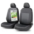 Produktbild: Walser Premium Autositzbezüge Ardwell mit Reißverschluss Qualitätssieger Sehr Gut* Sitzbezüge Auto, Zipp-IT Schonbezüge, 2 Vordersitzbezüge schwarz/grau 11867