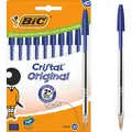 Produktbild: BIC Kugelschreiber Cristal Original transparent, Schreibfarbe: blau, 10 St.