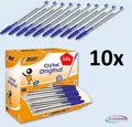 Produktbild: Kugelschreiber BIC Cristal Medium 0,4 Clip - Stick- Blau - 10 Stück - Medium