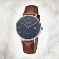 Produktbild: Regent Leder Herren Uhr F-1228 Analog Armband-Uhr braun Lederarmband URF1228