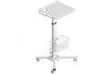 Produktbild: ONKRON Arbeitstisch ONKRON bis 8 kg, Weiß LMG30-W (Tisch auf Rollen, Tisch auf Rollen), höhenverstellbarer Tisch mit AV Ablage und Korb
