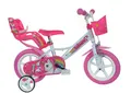 Produktbild: Einhorn Kinderfahrrad Unicorn Mädchenfahrrad – 12 Zoll| Original | Kinderrad mit Stützrädern, Puppensitz und Fahrradkorb - Das Einhorn Fahrrad als Geschenk für Mädchen