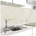 Produktbild: danario Küchenrückwand Folie selbstklebend - Matt - Spritzschutz Küche - versteift & robust beige 340 cm x 60 cm