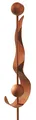 Produktbild: Kobolo Gartenstecker Rusty Drops, 106 cm, Metall braun in Rostoptik, dekorativer Spiralstecker, wetterfest & stabil, stilvolle Gartendeko für Terrasse, Balkon & Vorgarten