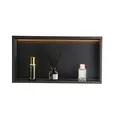 Produktbild: VEVOR Duschnische, 10,16x33,02x63,5 cm, versenkte Wandnische mit LED-Streifen, Shampoo-Aufbewahrungs-Organizer aus Edelstahl, langlebig & einfach