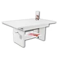Produktbild: EVENT Couchtisch höhenverstellbar & ausziehbar in Weiß - praktischer Sofatisch mit Ablage für Ihren Wohnbereich - 110 x 48 x 65 cm (B/H/T)