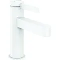 Produktbild: hansgrohe Finoris Einhebel-Waschtischarmatur 100 mit Push-Open Ablaufgarnitur, Ausladung 126 mm, 76010700, Farbe: weiss matt