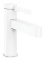 Produktbild: Hansgrohe Finoris Einhebel-Waschtischmischer 100 mit Push-Open Ablaufgarnitur Ausladung 126 mm - Mattweiß - 76010700